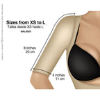 Fajas Salome 0525 beige arm compression sleeve post-surgery faja colombiana upper arm shaper XS to L sizes