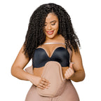 Fajas Salome 2514 nude Colombian shapewear with abdominal board panel and hook closure, post-surgery body shaper lifestyle vi