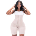 Bling Shapers BLI-098BF beige open-bust faja colombiana with hook closure, daily full-body Colombian shapewear for women fron