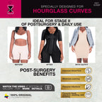Bling Shapers 938BF black post-surgery faja colombiana with hook closure, BBL stage 2 Colombian shapewear before and after fr