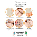Diane & Geordi DAG-2405F beige full-body faja colombiana with side zipper, silicone bands, and removable straps daily Colombi