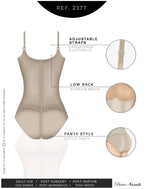 Diane & Geordi 2377 nude seamless body shaper with adjustable straps, Colombian shapewear panty style back view