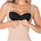 Diane & Geordi DAG-002406 nude open-bust bodysuit with hook closure, daily Colombian shapewear faja colombiana front view