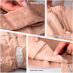 Diane & Geordi DAG-002407 nude full-body Colombian shapewear faja with lace leg bands, zipper closure, open crotch, and adjus