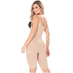 Diane & Geordi DAG-2395 beige full-body Colombian shapewear bodysuit with adjustable straps, daily faja colombiana back view