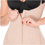 Diane & Geordi DAG-2395 nude full-body Colombian shapewear bodysuit with front zipper closure, daily faja colombiana for wome