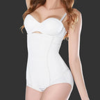 Diane & Geordi DAG-2466 white full-body Colombian shapewear bodysuit with built-in bra, daily body shaper front view