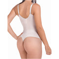 DEZY DEZYBI018 nude thong bodysuit Colombian shapewear with adjustable straps, seamless body shaper back view for women