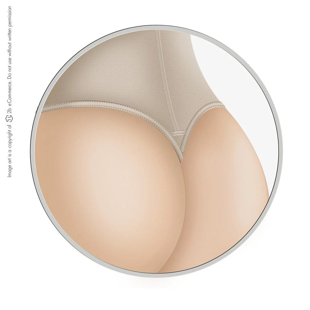 Diane & Geordi DAG-002376 nude thong-back full-body Colombian shapewear bodysuit back view daily body shaper for women