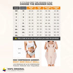 Diane & Geordi DAG-2396 faja size chart guide for Colombian shapewear bodysuit, compression garment beginner and expert sizin