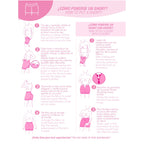 Fajas MyD MYD0322 pink shorts how-to guide, Colombian shapewear putting on instructions for post-surgery body shaper