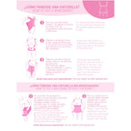 Fajas MyD MYD0036 pink how-to guide Colombian shapewear waistband fastening steps post-surgery faja instructions front view