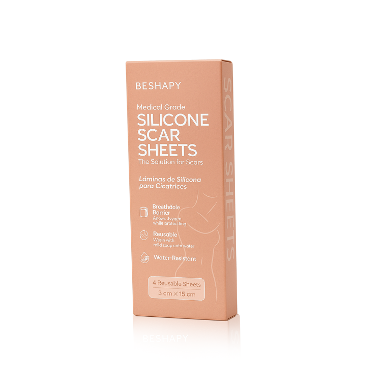 Be Shapy medical grade silicone scar sheets 4 reusable strips post-surgery recovery accessory for Colombian shapewear users