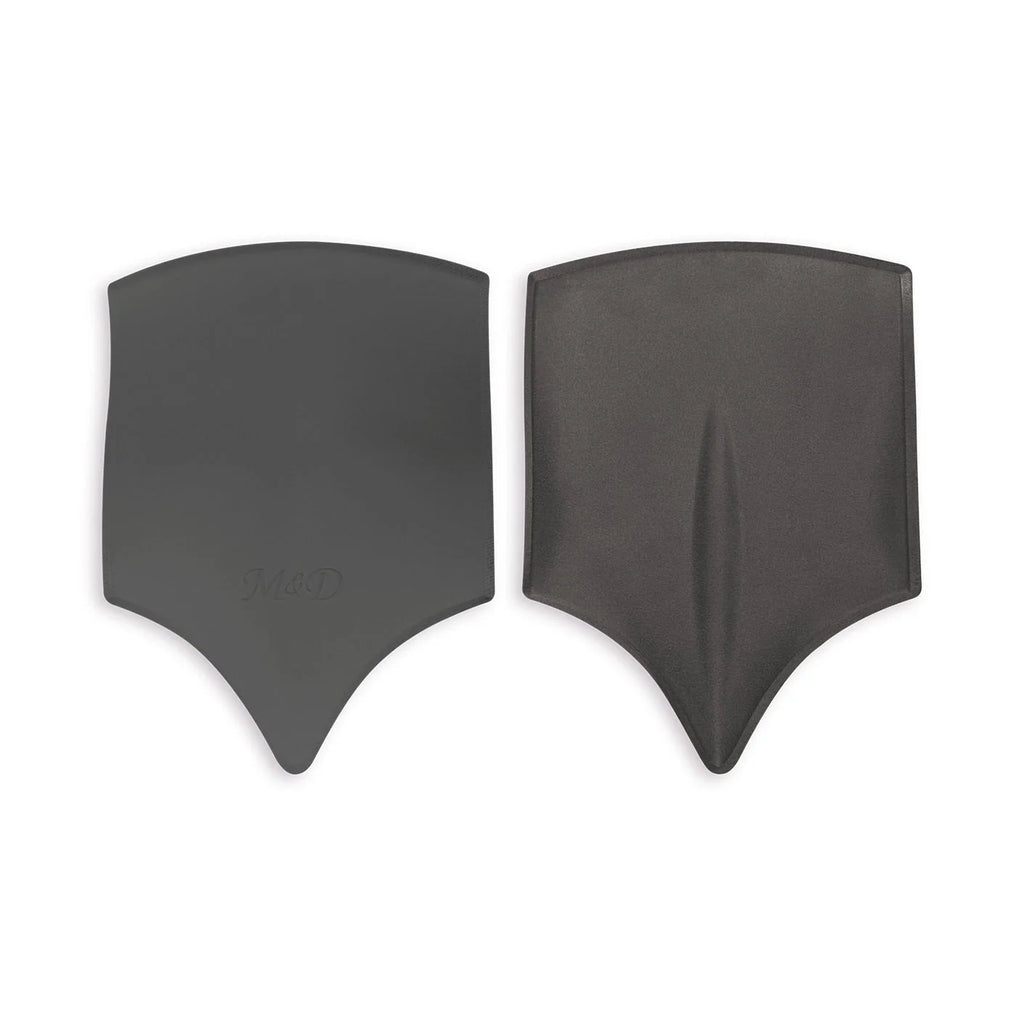 Fajas MyD MYDMLE9003 dark gray post-surgery compression pads front and back view Colombian shapewear inserts