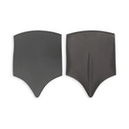 Fajas MyD MYDMLE9003 dark gray post-surgery compression pads front and back view Colombian shapewear inserts