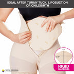 Fajas MyD MYD9104 beige abdominal board post-surgery Colombian shapewear accessory for tummy tuck recovery
