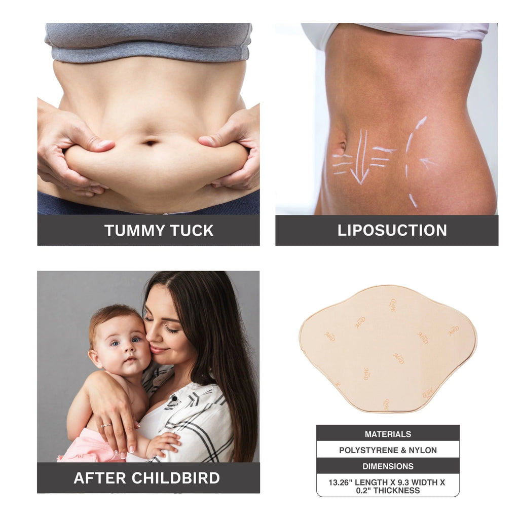 Fajas MyD MYD9104 beige abdominal foam board Colombian post-surgery compression accessory for tummy tuck and liposuction reco