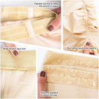 Fajas MyD MYD0216 beige post-surgery faja detail view showing flexible boning, silicone grippers, and butt-lifting seams Colo