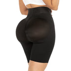 Fajas MyD MYD08324 black butt-lifting shaper shorts with open seat design, Colombian shapewear for women back view