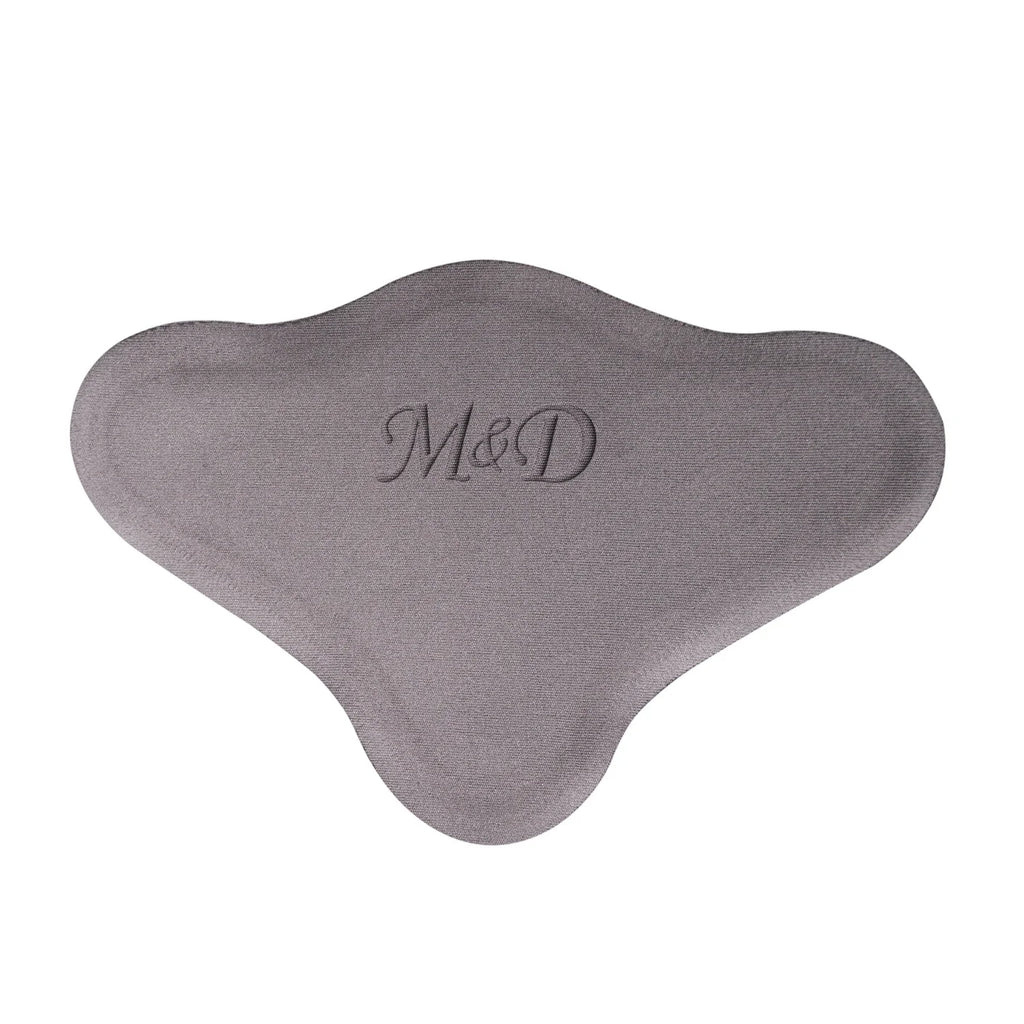 Fajas MyD 9016 gray chest binder pad with M&D embroidery, Colombian shapewear post-surgery breast support accessory