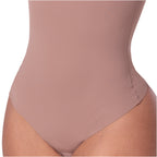 Fajas MyD BD060 nude thong bodysuit daily Colombian shapewear body shaper front view for women