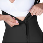 Fajas MyD MYD08779 black post-surgery faja colombiana with dual zipper closure, Colombian shapewear compression garment lifes