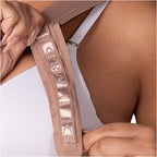 Fajas MyD FT060 nude adjustable strap detail post-surgery faja colombiana full-body compression garment lifestyle view
