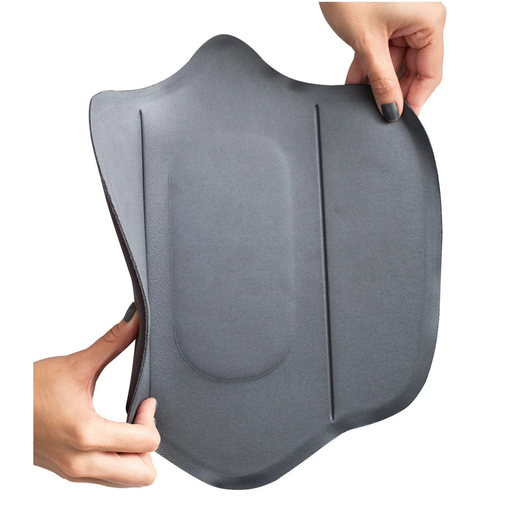 Fajas MyD MYD9105 gray lumbar back support cushion pad, ergonomic compression accessory for posture and daily comfort