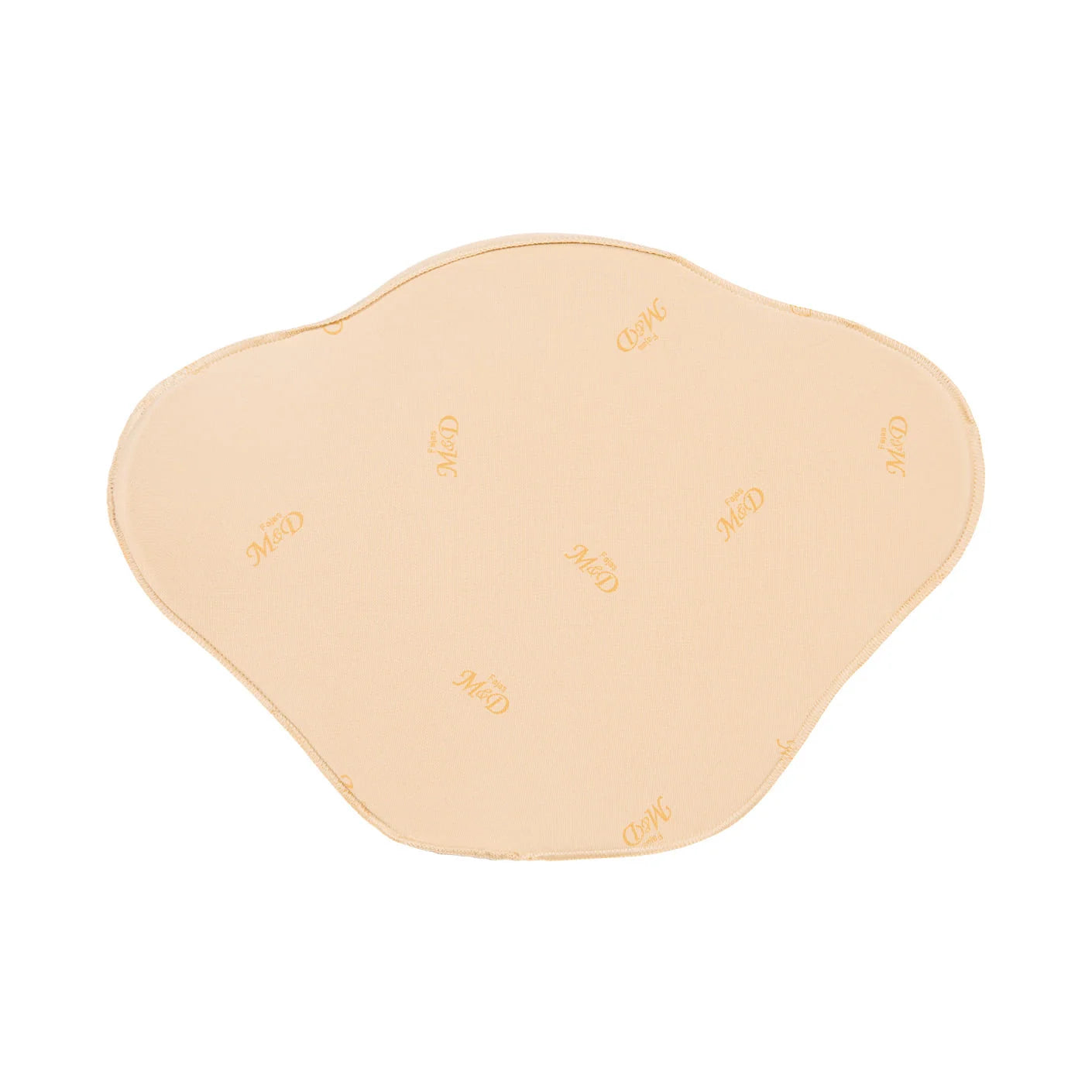 Fajas MyD MYD9104 beige chest compression pad with logo print, Colombian post-surgery faja accessory front view