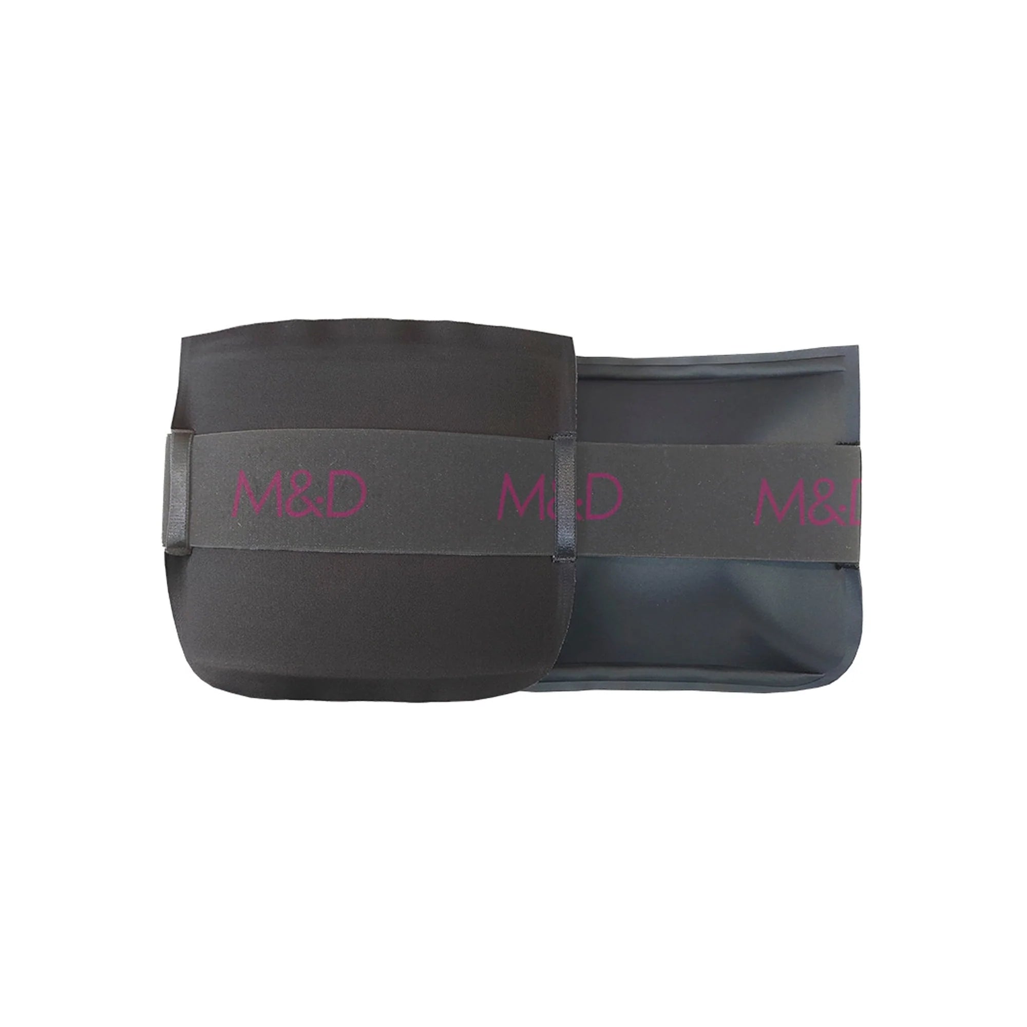 Fajas MyD MYD107 black abdominal compression board with elastic band, Colombian post-surgery faja accessory front view