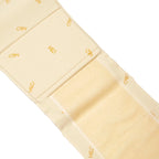 Fajas MyD MYD0100 cream velcro closure abdominal band, Colombian post-surgery compression garment close-up view