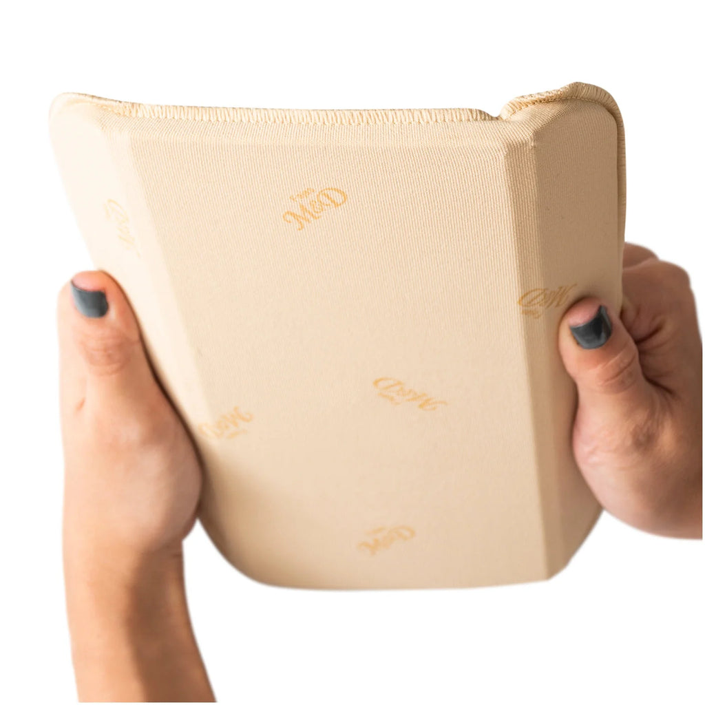 Fajas MyD MYD9103 beige foam compression board Colombian shapewear accessory held up front view