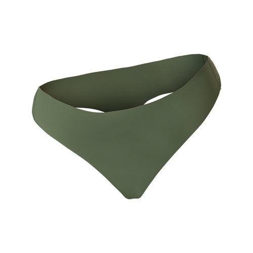 Fajas MyD T063 olive green Colombian shapewear bikini bottom shaper with high-cut design, faja colombiana for daily use