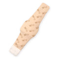 Fajas MyD MYD0101 beige waist cincher band with logo print, Colombian shapewear abdominal compression accessory front view