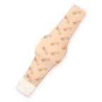 Fajas MyD MYD0101 beige waist cincher band with logo print, Colombian shapewear abdominal compression accessory front view