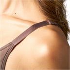 Fajas Salome 01L3 mauve adjustable shoulder strap detail, daily full-body Colombian shapewear bodysuit for women