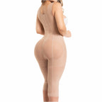 Fajas Salome 520 nude full-body post-surgery faja colombiana with butt-lifting seams, back view Colombian shapewear