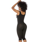 Fajas Salome 520 black full-body post-surgery faja colombiana with butt lifter cutout, Colombian shapewear back view