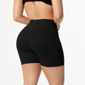 Fajas Salome 2410 black shaper shorts back view, high-waist Colombian shapewear compression garment for women