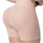 Fajas Salome 2410 nude butt-lifting bodysuit shorts back view, Colombian shapewear daily body shaper for women