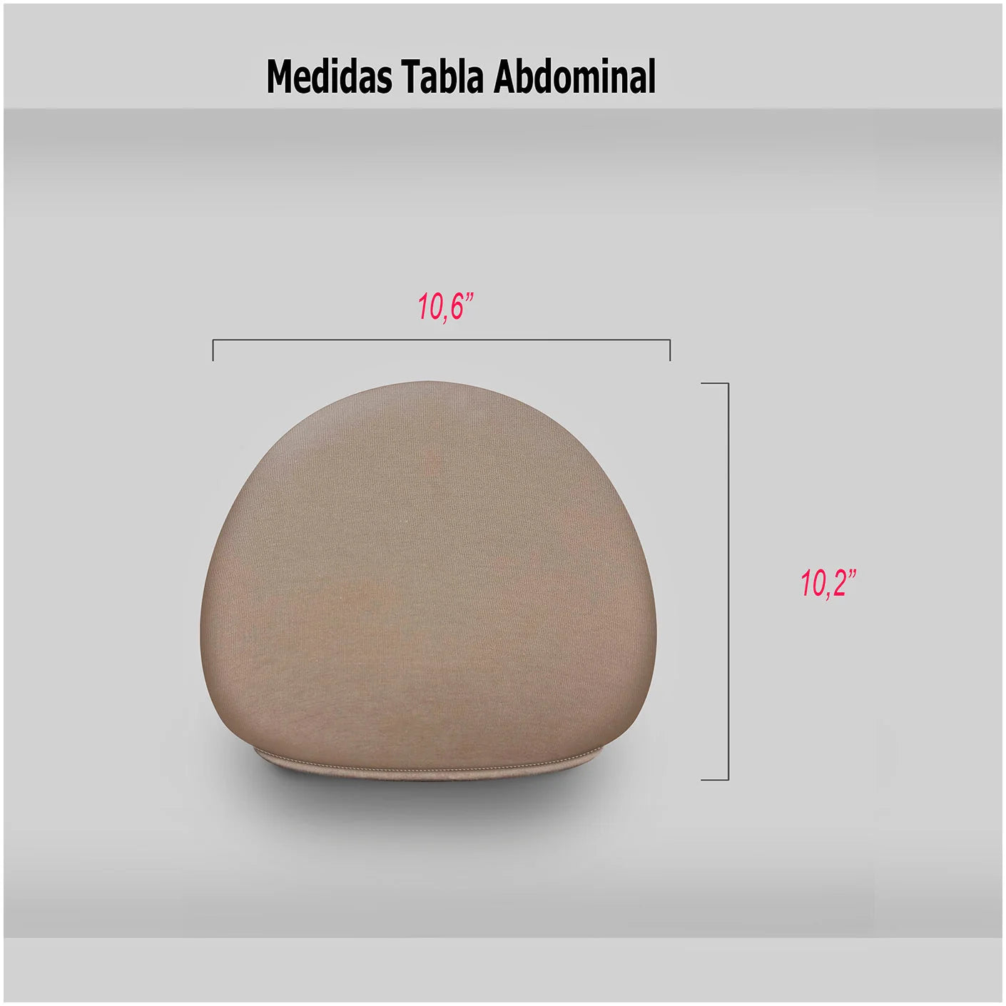 Fajas Salome 2507 beige abdominal board 10.6x10.2 inches, Colombian shapewear post-surgery compression accessory front view