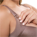 Fajas Salome BC100-NE mauve adjustable strap bra Colombian shapewear close-up detail view for daily support