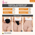 Fajas Salome 2507 beige post-surgery faja with front zipper closure, Colombian shapewear for body contouring recovery