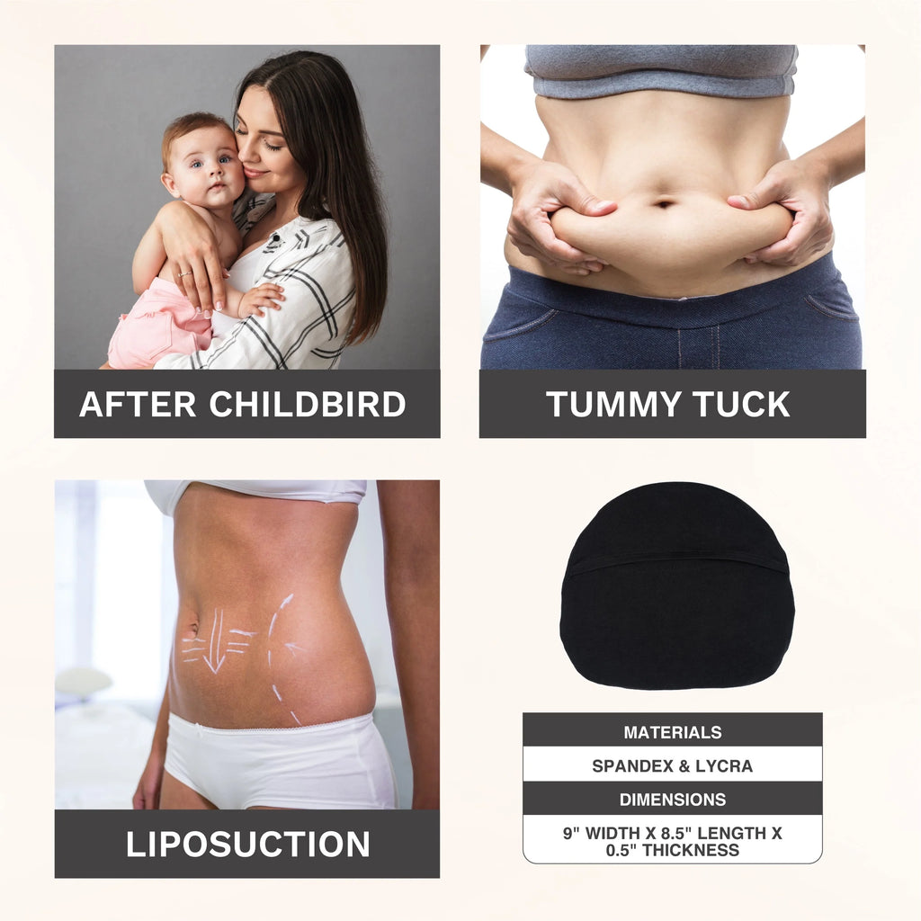 Fajas Salome 2507 black abdominal foam board post-surgery Colombian shapewear for tummy tuck liposuction and postpartum recov