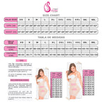 Fajas Salome size chart Colombian shapewear faja colombiana body shaper fit guide with hip and waist measurements in inches a