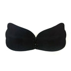 Diane and Geordi DAG-V3000 black strapless adhesive bra with lace-up front closure, Colombian shapewear accessory for women
