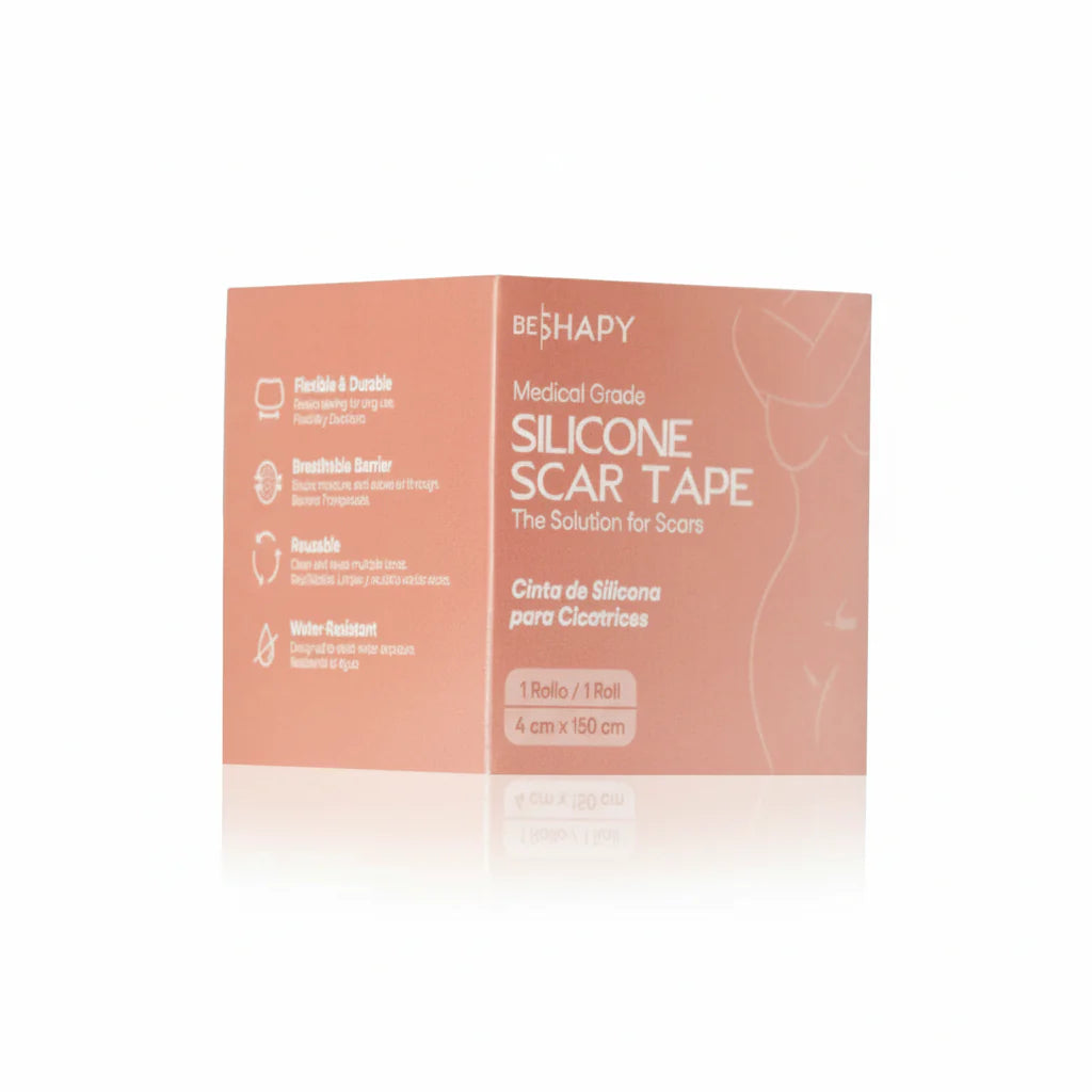 Be Shapy medical grade silicone scar tape peach box, post-surgery compression accessory for scar treatment