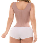 Fajas Salome 7013 nude post-surgery faja colombiana with boned panels, back view Colombian body shaper for women