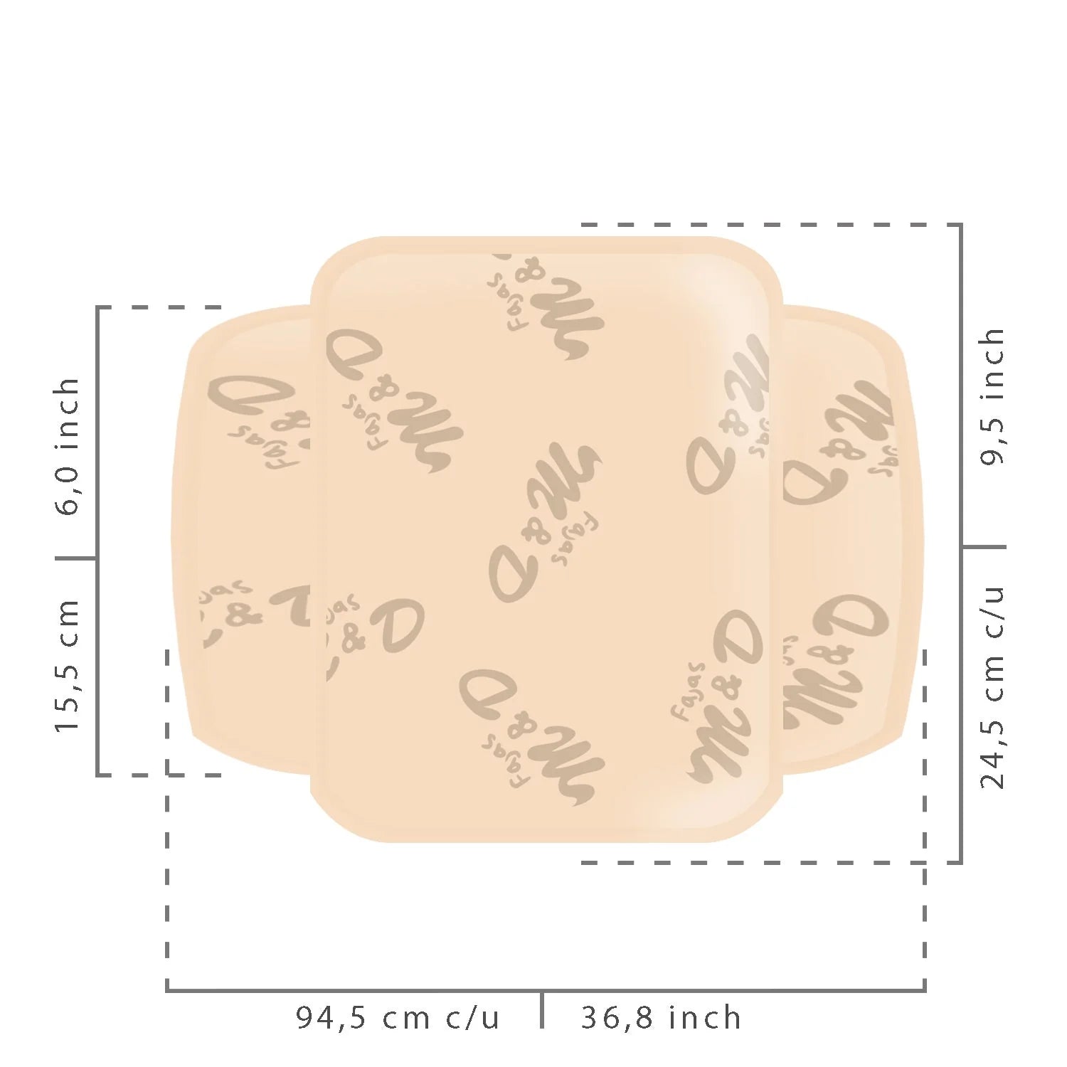 Fajas MyD MYD0100 beige foam compression pad accessory for Colombian shapewear post-surgery faja body shaper support