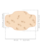Fajas MyD MYD0101 beige abdominal foam board compression pad, Colombian shapewear post-surgery faja accessory top view
